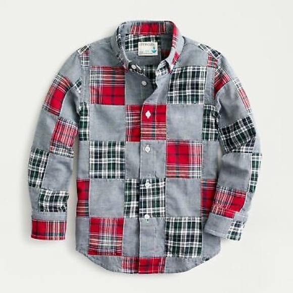 Madras Crew Cuts Plaid Button Down - Picture 1 of 6